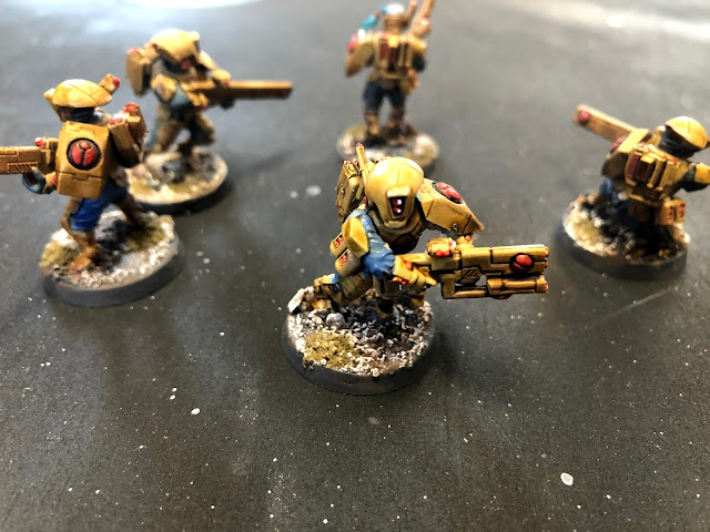 Painted Tau Fire Warriors