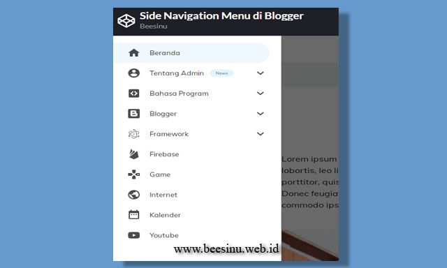 Cara Membuat Side Navigation Menu di Blogger