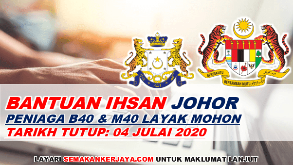 Logo Kerajaan Negeri Johor / Johor bahru malaysia skyline with gray buildings and blue sky.