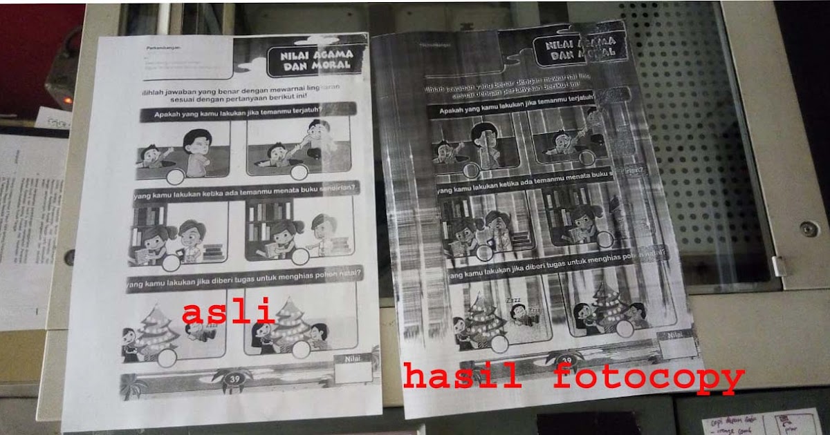 Hasil Fotocopy Bergaris Garis Hitam Ir 5000 Pesan Copy