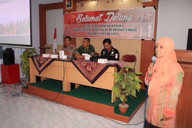 Penyuluhan Bahaya Narkoba Dan Perlindungan Anak Warnai TMMD Reg 105 Kodim Klaten