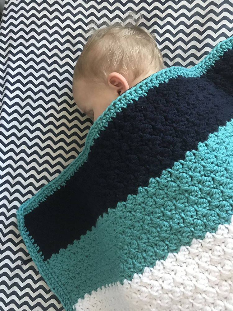 5 Little Monsters Textured Stripes Baby Blanket