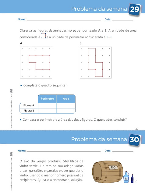 caderno de problemas 2 ano matematica