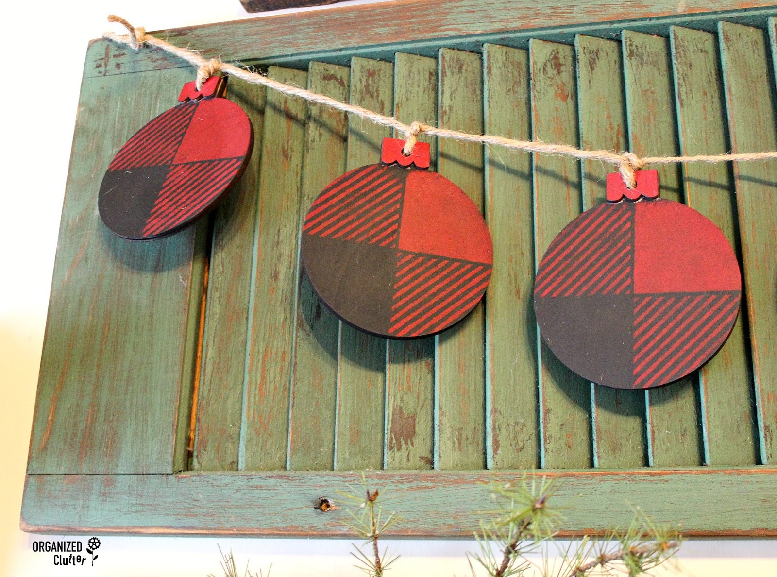 Diy Hobby Lobby Christmas Craft Ornament Banner With Buffalo