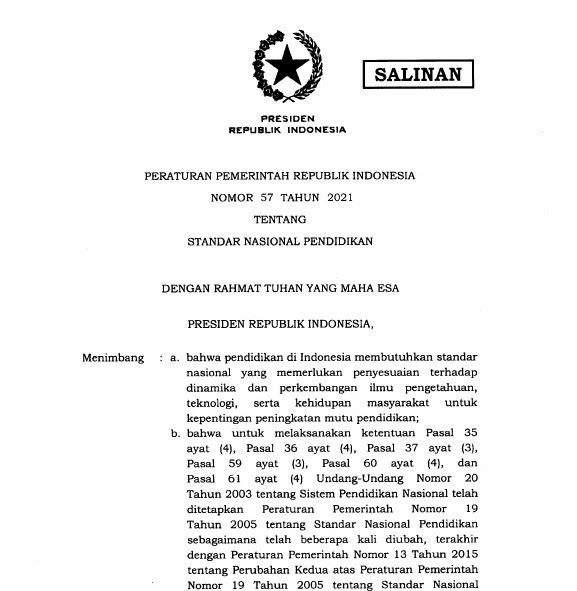 Peraturan Pemerintah Tentang Pendidikan newstempo