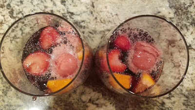 red wine champagne sangria