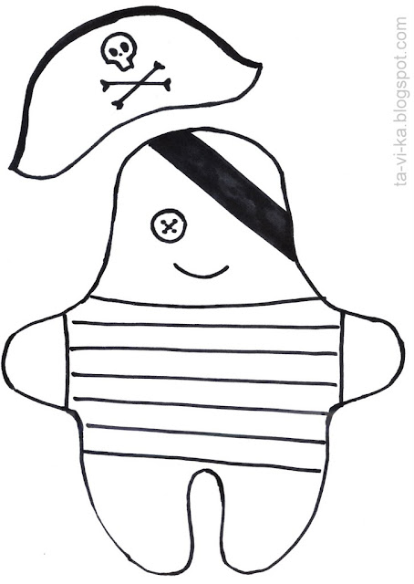 кукла пират - выкройка