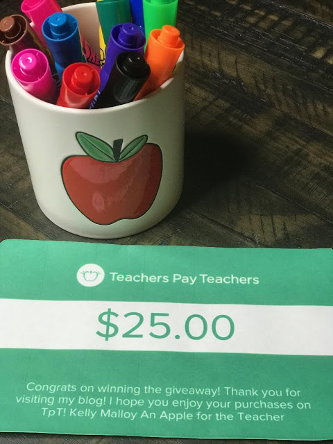 Weekly $25 Teachers pay Teachers Gift Card Givewaway