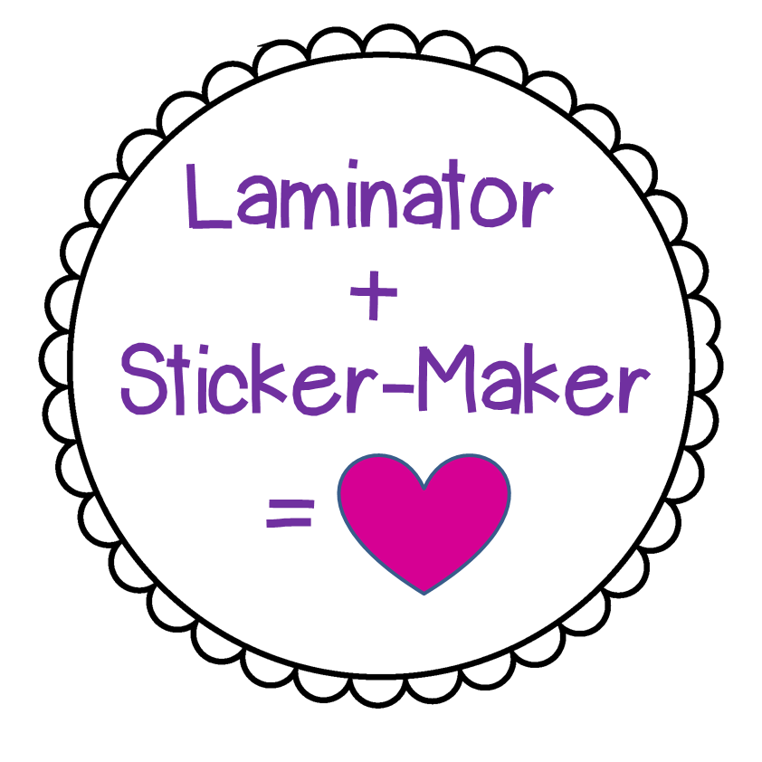 Finding JOY in 6th Grade Day 12... Sticker Maker + Laminator = Happy Me!