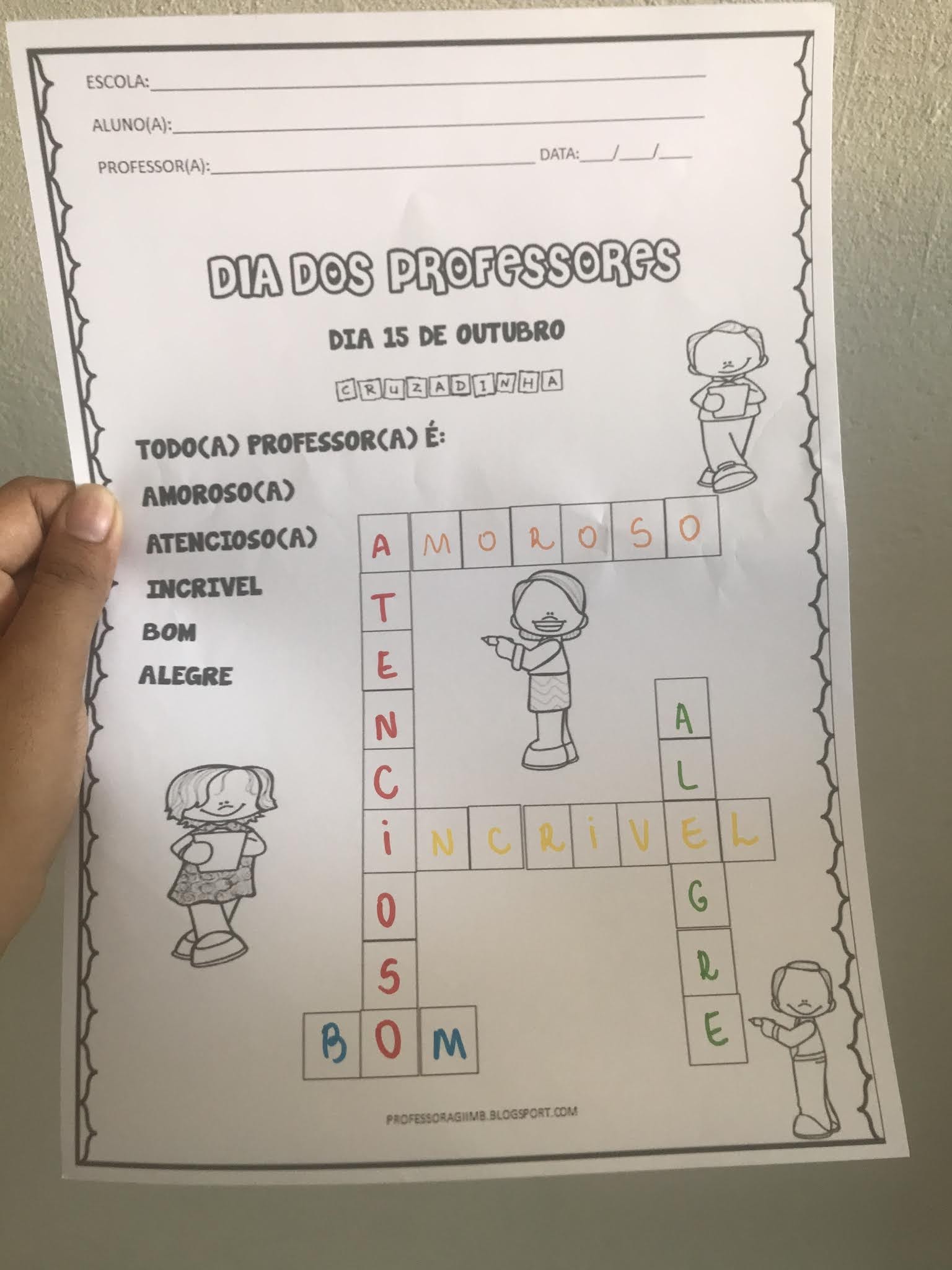 Atividade Dia Dos Professores Atividade Dia Dos Professores