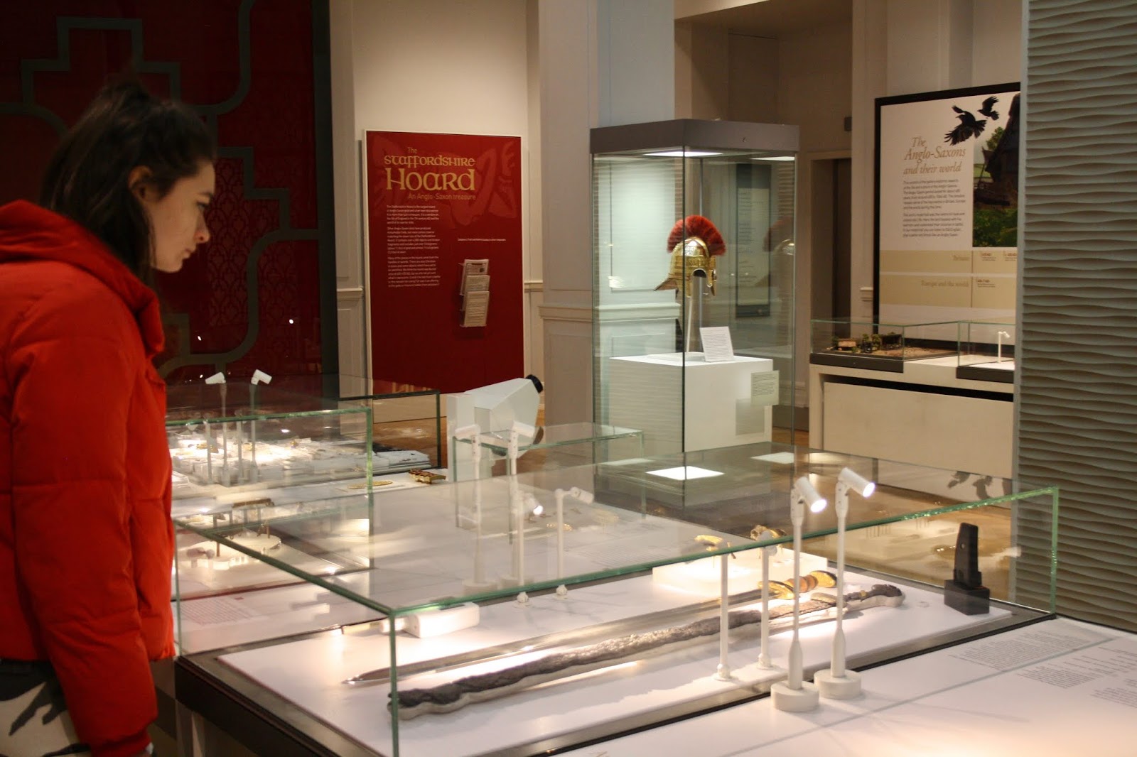 Staffordshire Hoard displays at the Birmingham Museum and Art Gallery