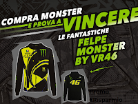 Concorso ''Vinci la felpa con Monster'' : in palio 70 felpe Monster VR46 Yamaha Logo Concorso ''Vinci la felpa con Monster'' : in palio 70 felpe Monster VR46 Yamaha