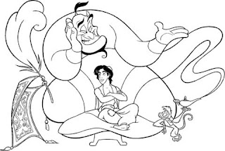 Aladdin and the Ginny coloring pages