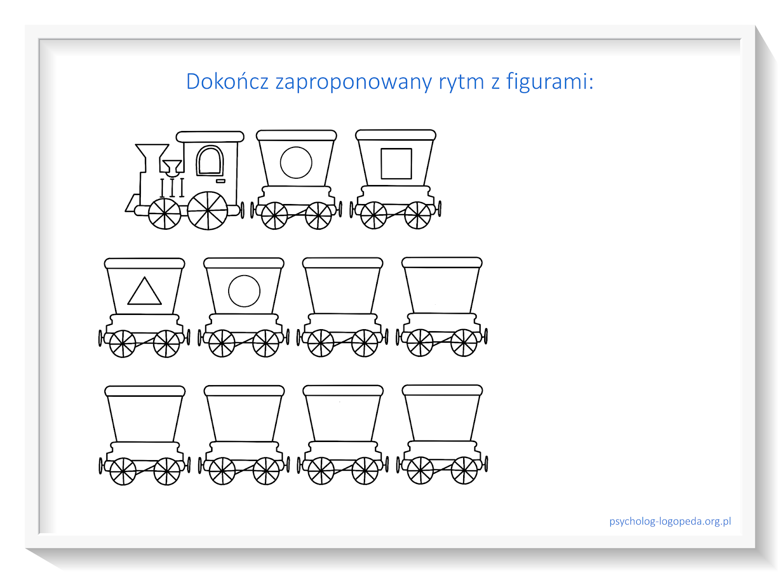 sekwencje rytmy karty pracy przedszkole za darmo