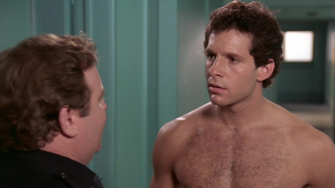Steve Guttenberg shirtless in Police Academy.