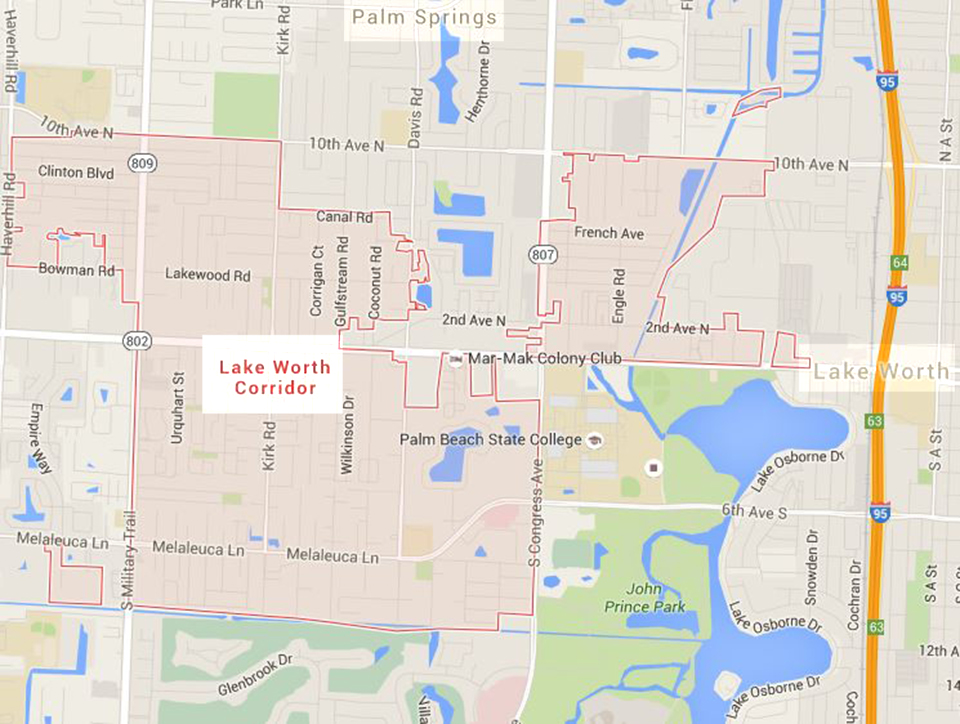 Lake Worth Beach City Limits The - LakeWorthCorridorGoogleMaps 2 