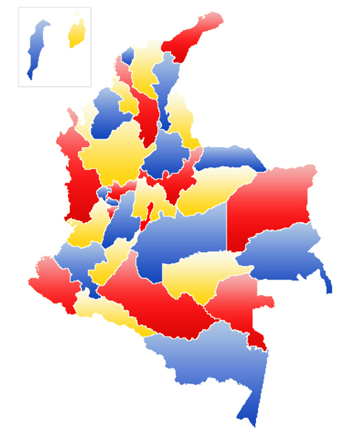mapa de colombia politico