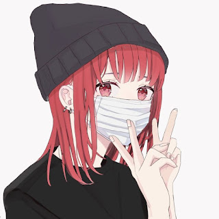 Gambar PP Wa Keren Anime Couple Masker Peace