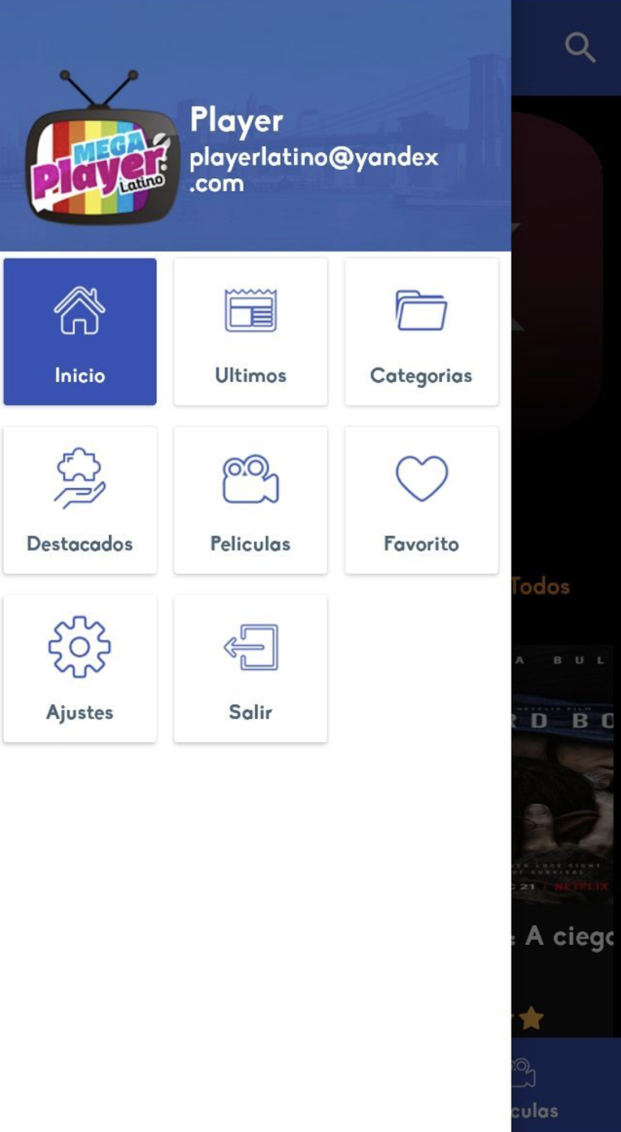 Mega Player Latino Full entretenimiento de canales y películas gratis