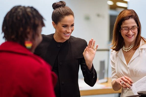 Meghan Markle wore a Bespoke Caplet Coat by Givenchy, and a new bespoke skirt