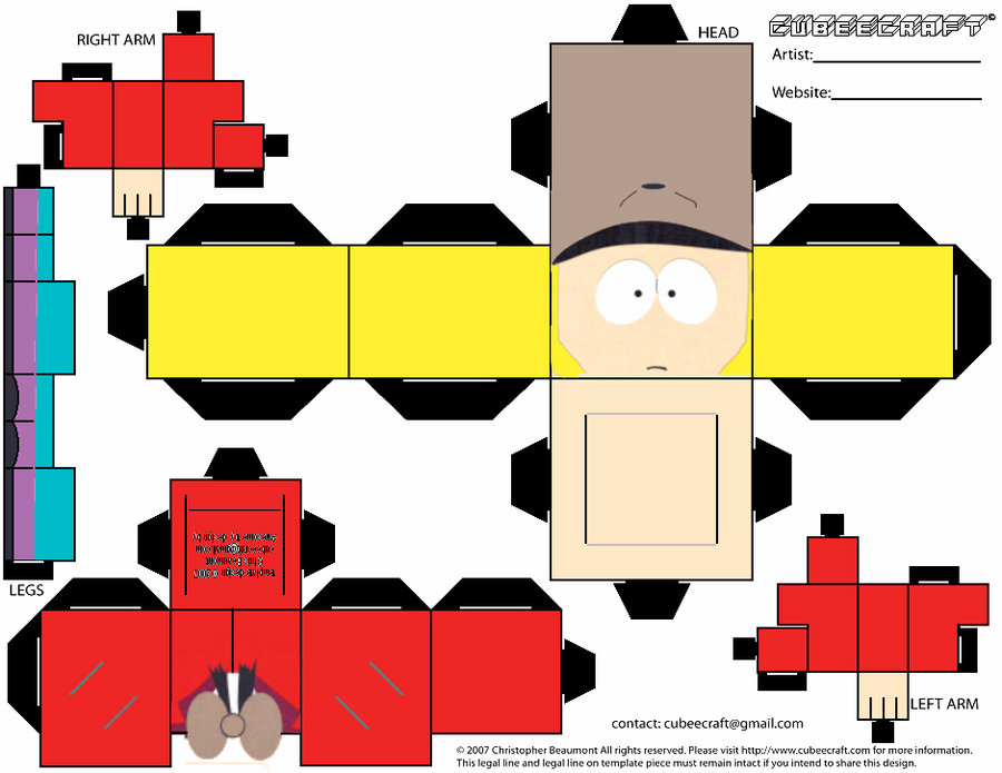 South Park Papercraft Kenny Plantillas Youtube - vrogue.co