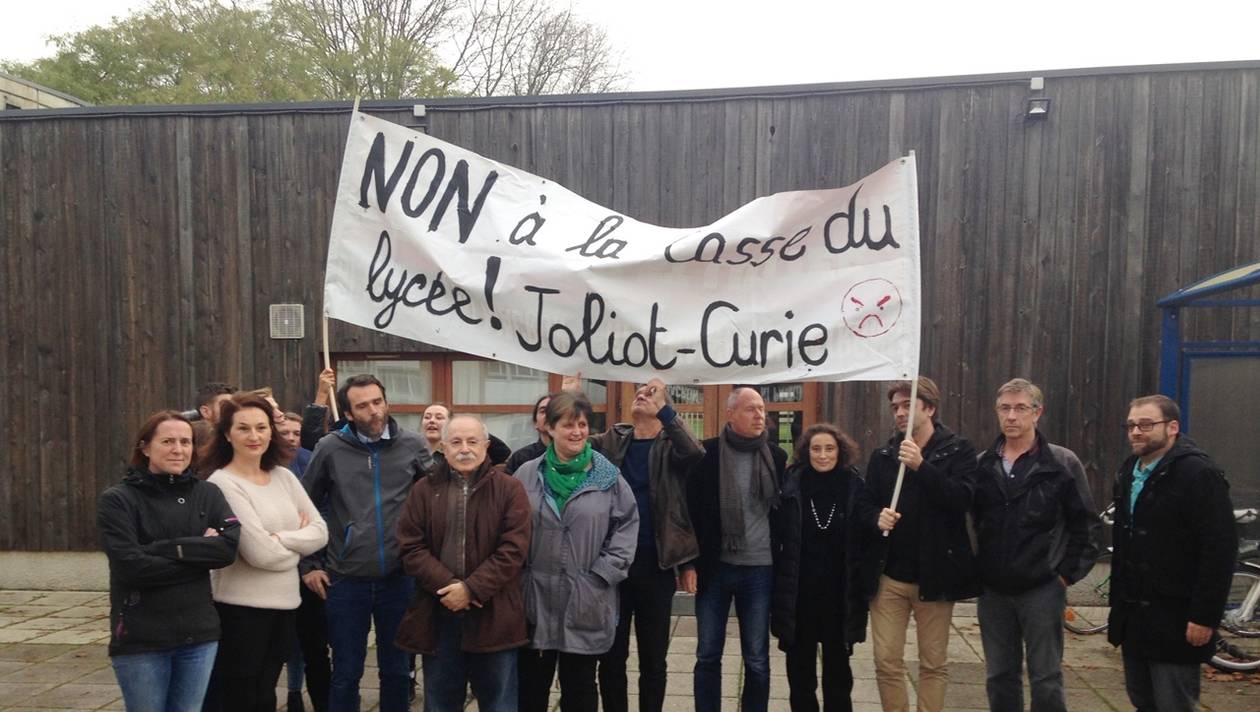 Mobilisation des enseignants du lycée Joliot-Curie à rennes jeudi 29 nov 2018 : article OF