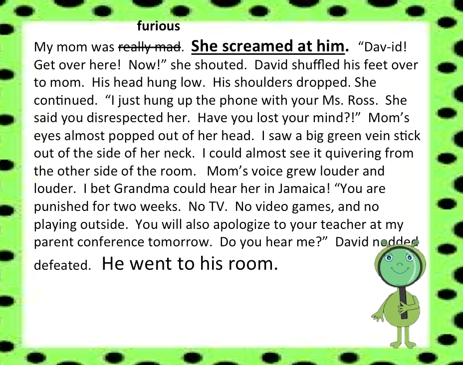 Sensory details in writing image