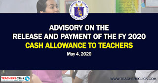 advisory payment release cash fy teachers allowance fiscal year