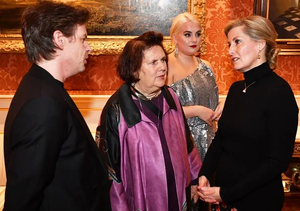 The Countess of Wessex, Patron of  London College of Fashion, hosted an evening reception at Buckingham Palace