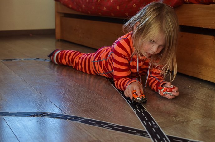 Masking Tape Race Track