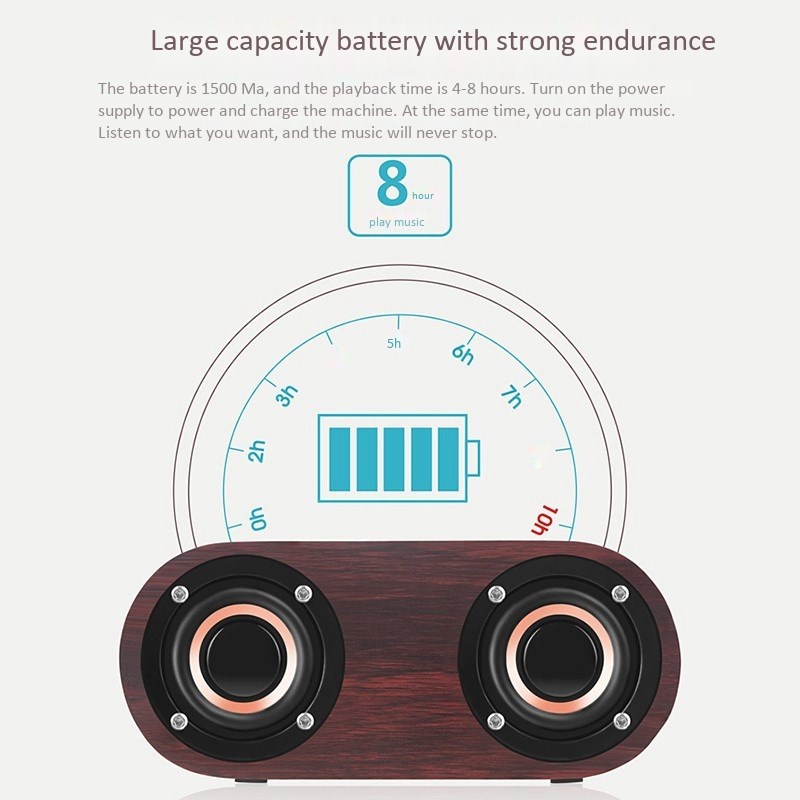 Loa không dây vỏ gỗ cao cấp Q8 hàng nhập khẩu chất lượng cao, thiết kế đẹp, Pin 1500mah sử dụng đến 8h - Bảo hành 12 Tháng 9 61075d3ca3dbb40890aadfbc 1628099145543 aa4c96ca 7e5b 4088 877c cf1beb0a10d9