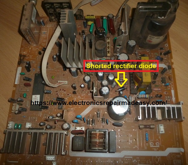 electronics repair made easy 21 Inch Supra CRT television hit by power