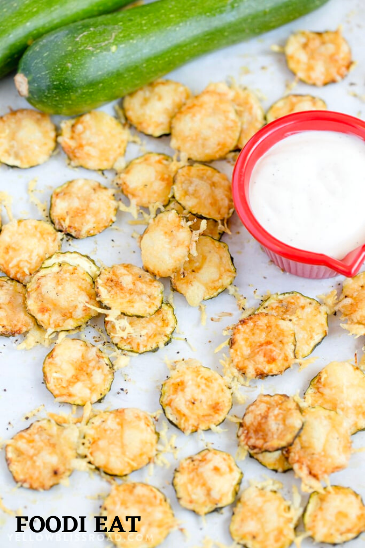 Baked Parmesan Zuccihini Crips Keto Recipes Healthy Food