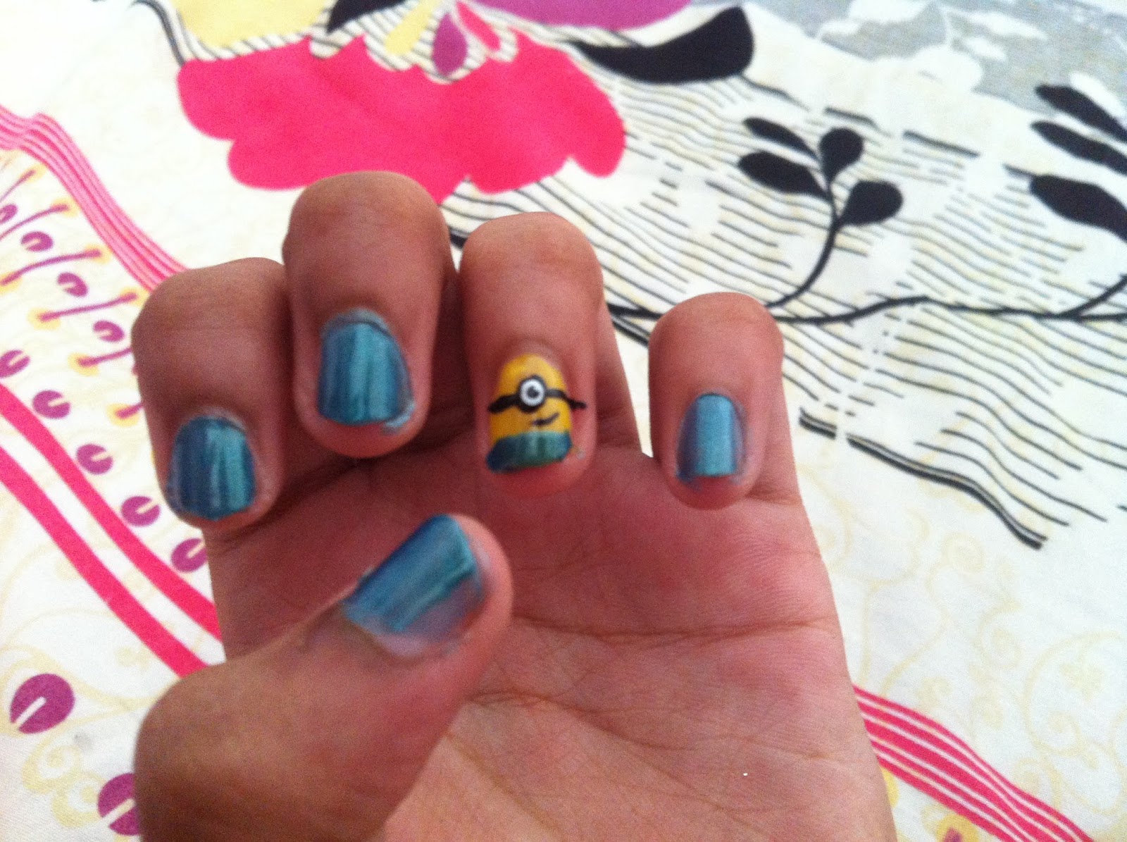 4. Minion Nail Art for Beginners - wide 6