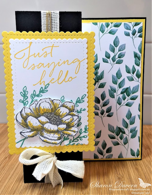 Tasteful Touches,creative fold cards, z fold card, fancy fold cards, Daffodil Delight, #colourcreationsshowcase, Rhapsody in craft, forever greenery, Stampin' Up!, #loveitchopit