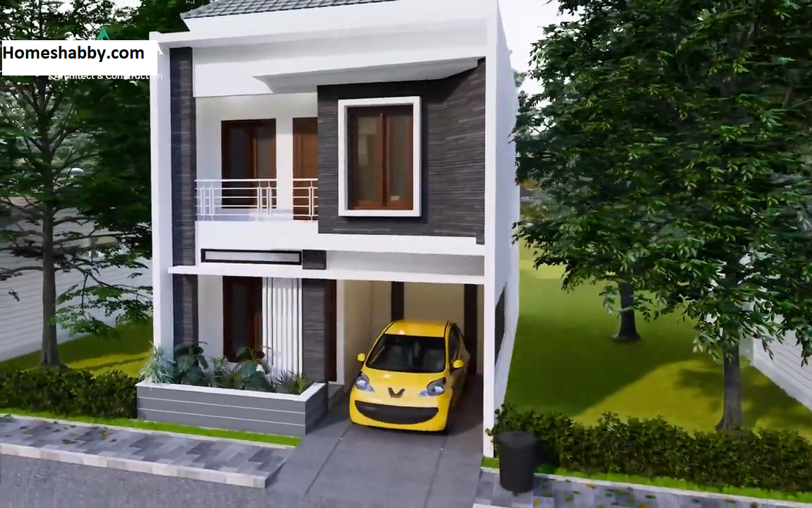  Desain  dan  Denah Rumah  Minimalis  6 x 12 M 2 Lantai Tampil Lebih Modern Lengkap dengan Total 