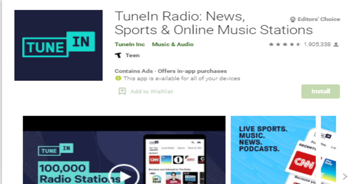 tunein radio app tunein radio app