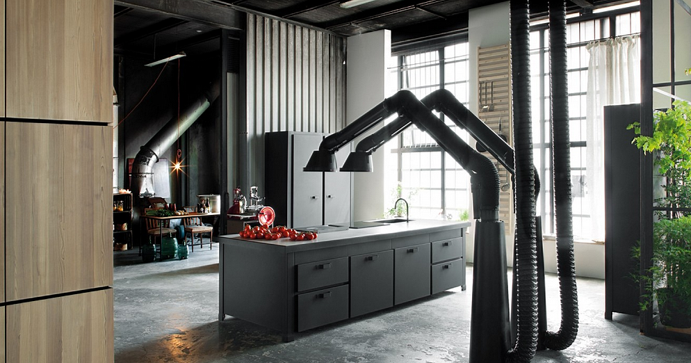 Insólito loft de estilos dispares - Cocinas con estilo