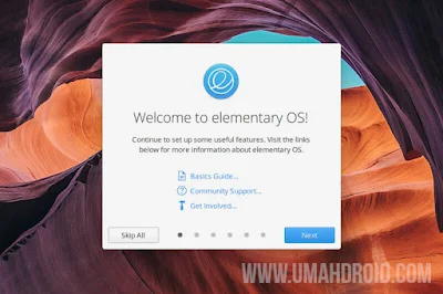 Tampilan Welcome to Elementary OS Terbaru