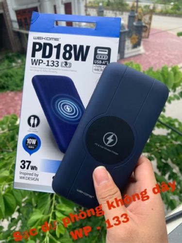 Sạc Dự Phòng WP-133 Dung Lượng 10.000mah, Tích Hợp Công Nghệ Sạc Không Dây, Sạc Nhanh Tiêu Chuẩn PD 13 f871474c2 d7f2 4cb9 bb35