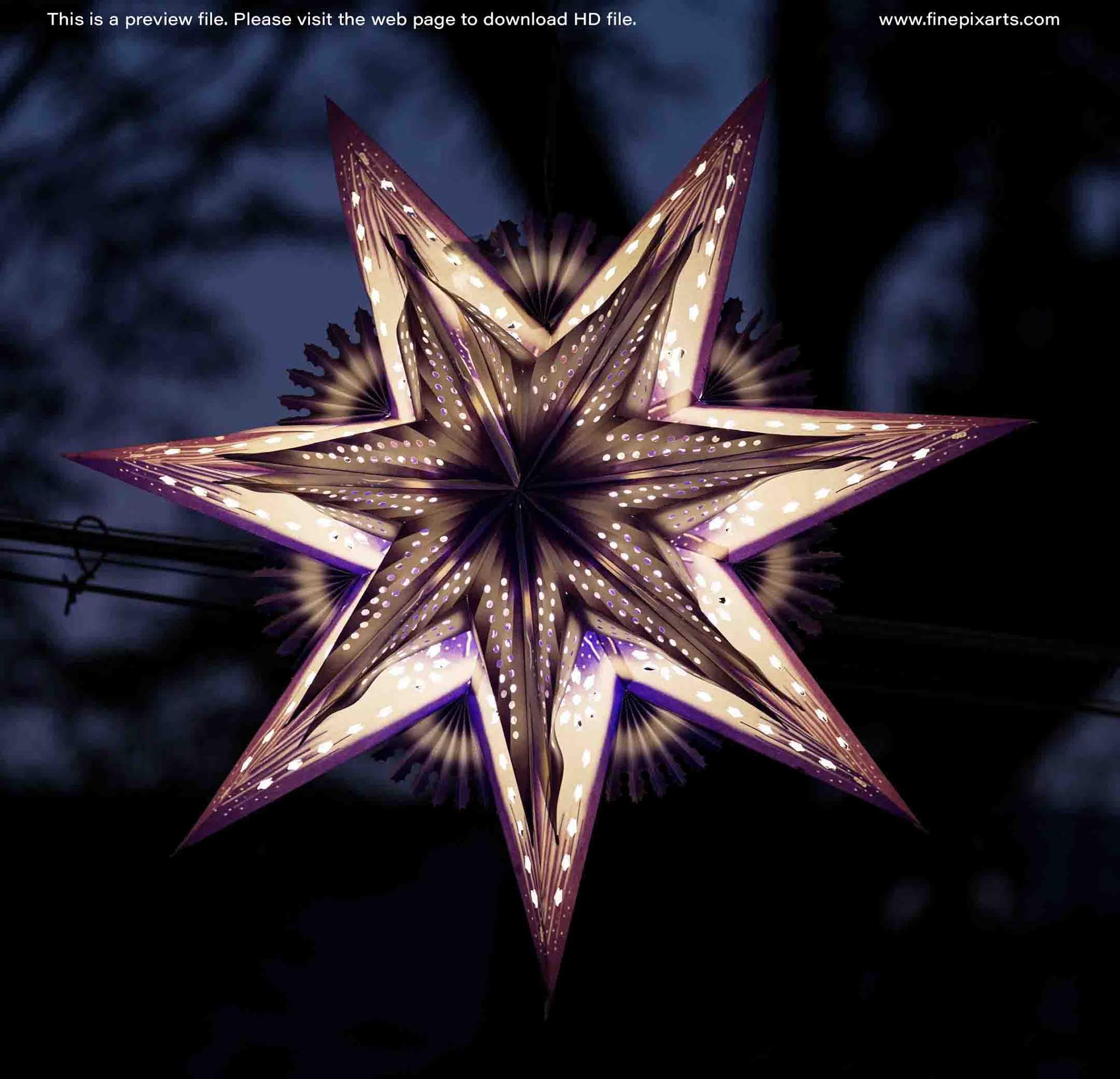 Christmas star Illumination light decoration 00009