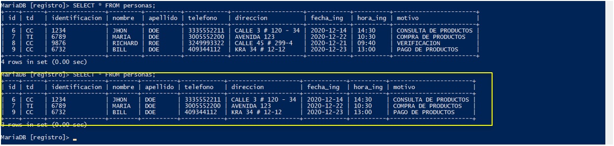 Consultar registros a la base de datos desde php