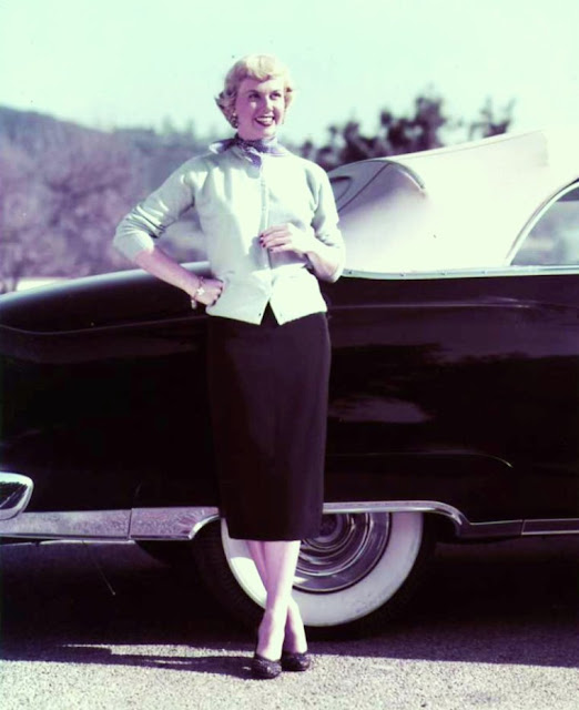 Stunning Image of Doris Day and Cadillac in 1956 