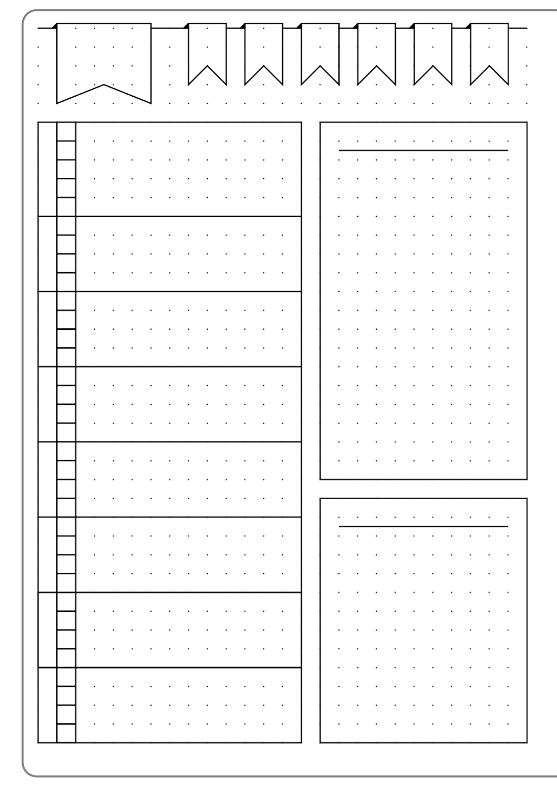 Weekly Bullet Journal Printable Template