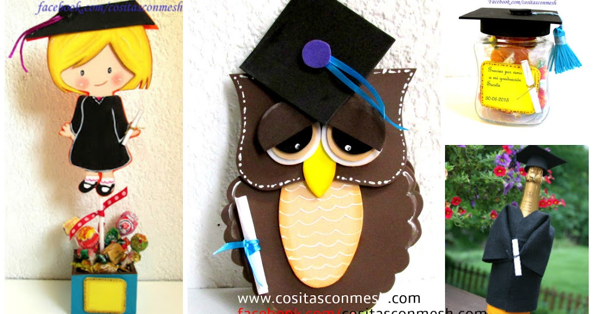 4 ideas de manualidades para una fiesta de graduación ~ cositasconmesh