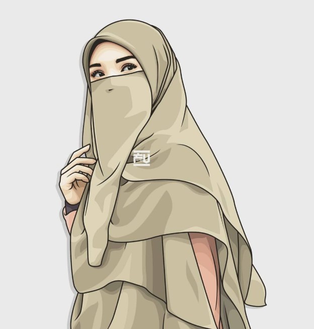 Gambar kartun muslimah comel bercadar Terbaru