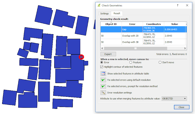 Check geometries topology error