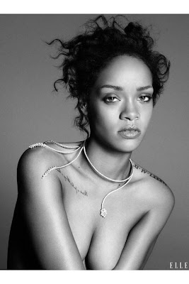 Rihanna Topless in Elle Magazine December 2014