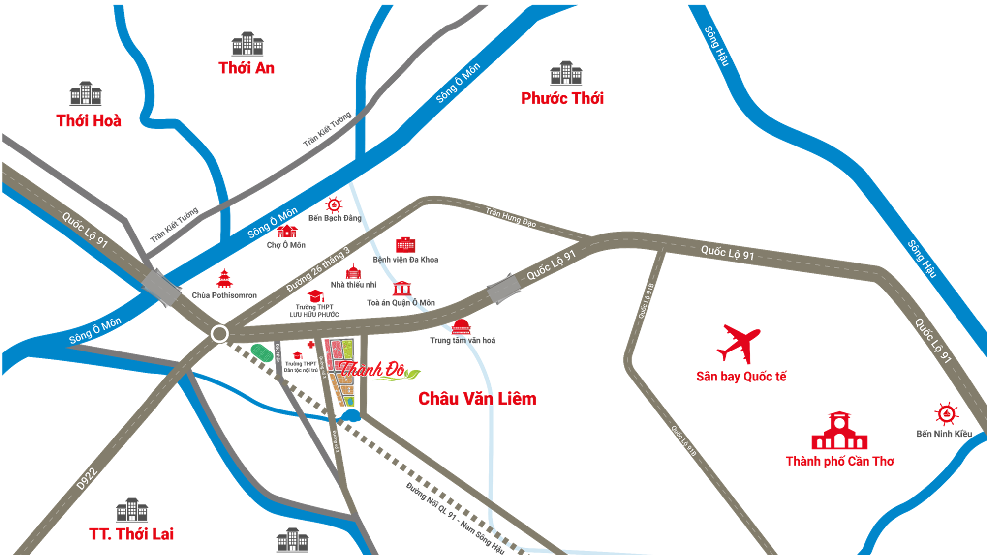 Bản đồ vị trí dự án khu đô thị Thành Đô