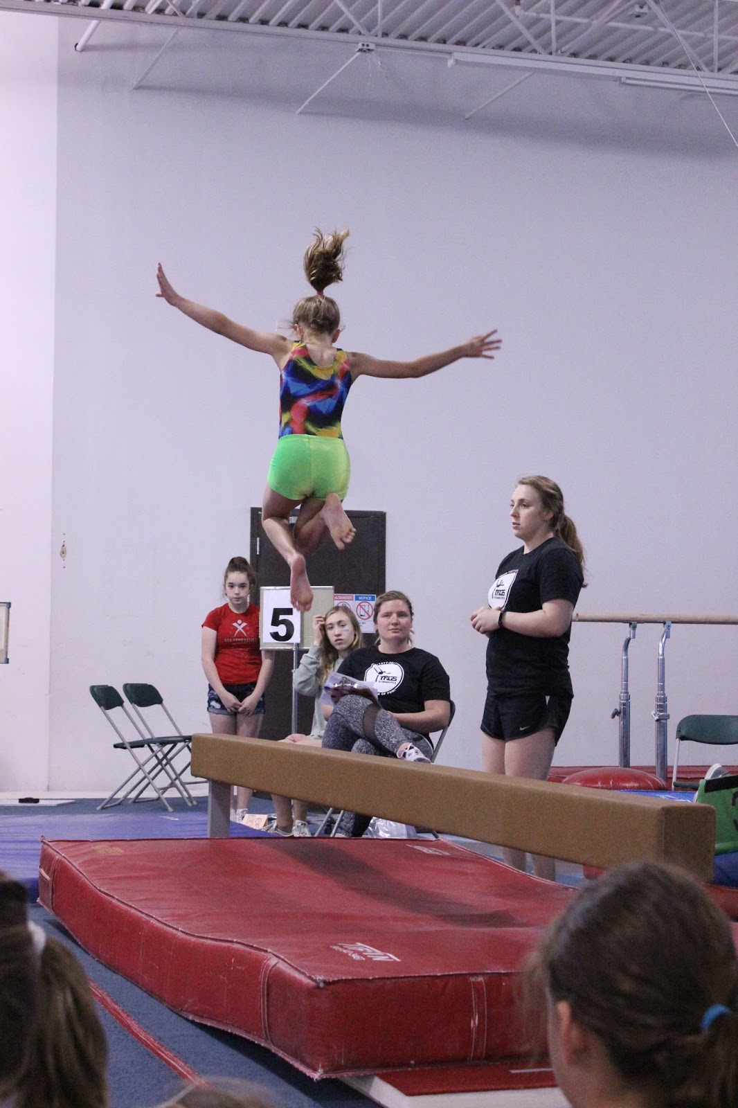 two daughters, one son Gymnastics meet 2017
